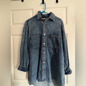 H&M oversized denim button down